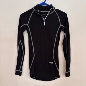 Swix RaceX Base Layer Half Zip Top Women’s Small Black Athletic Thermal